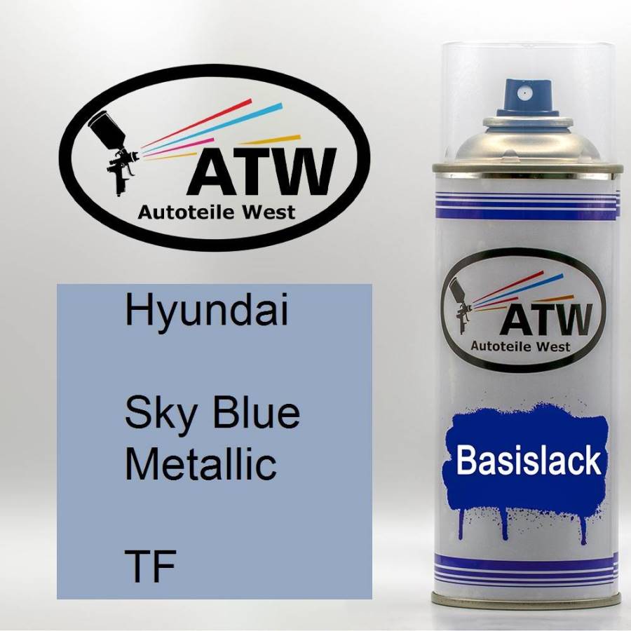 Hyundai, Sky Blue Metallic, TF: 400ml Sprühdose, von ATW Autoteile West.